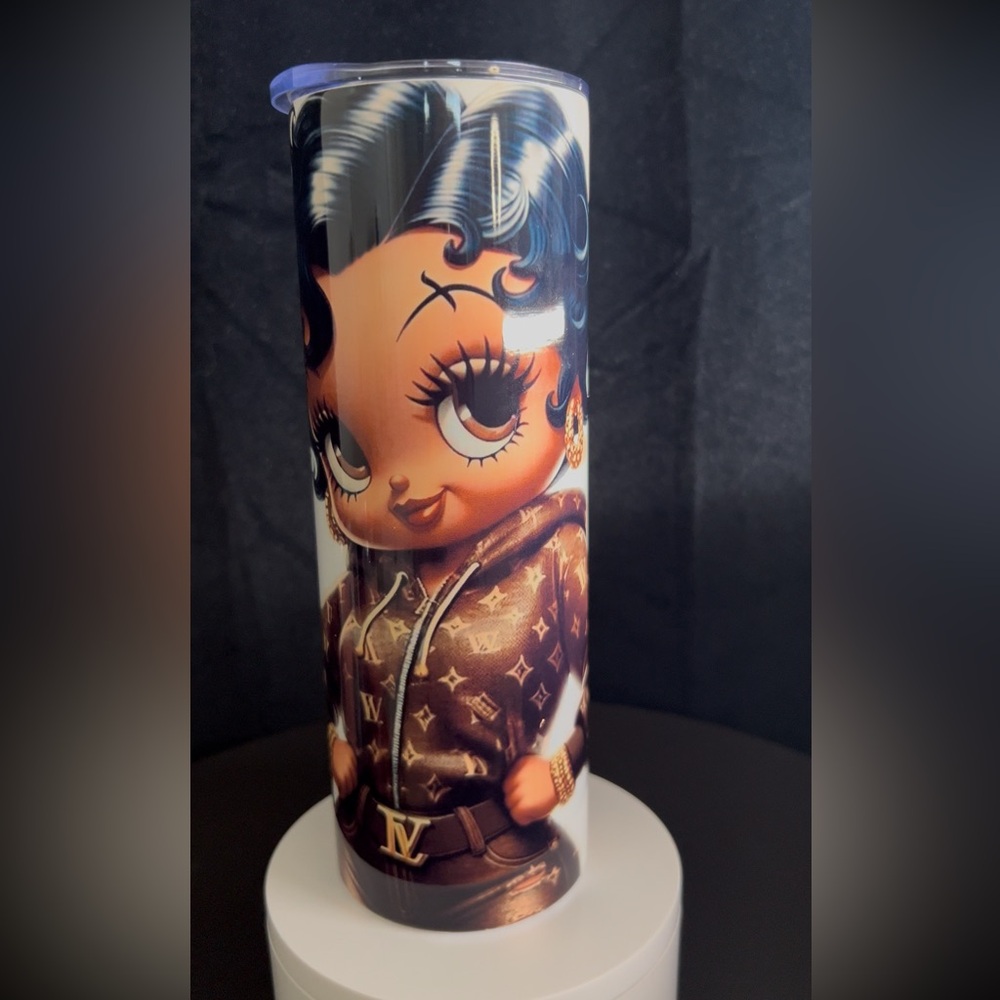 (Handmade)

20oz Betty Boop Graphic Tumbler with Brown Monogram Hoodie Art